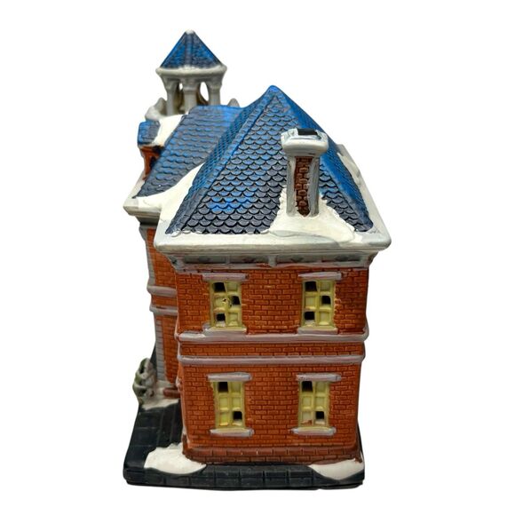 Lemax ENCHANTED FOREST Fire Station Lighted Glass Window - Picture 2 of 4